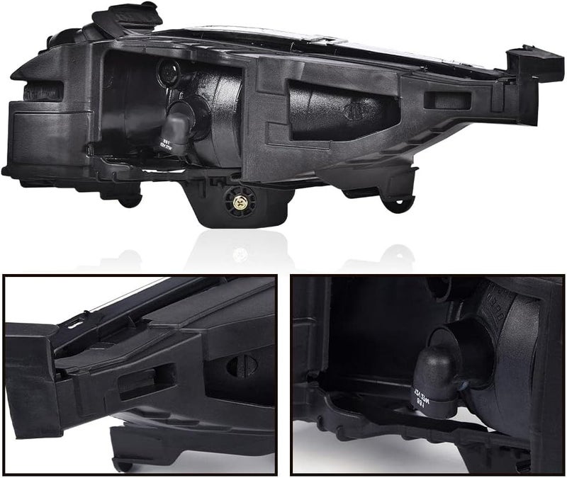 DOTCOM Front Bumper Fog Light Assembly Compatible with Sonata 2011 2012 2013,Clear Lens Driving Fog Lamps 92201-3Q000 92202-3Q000 HY2593134 HY2592134 - Image 4